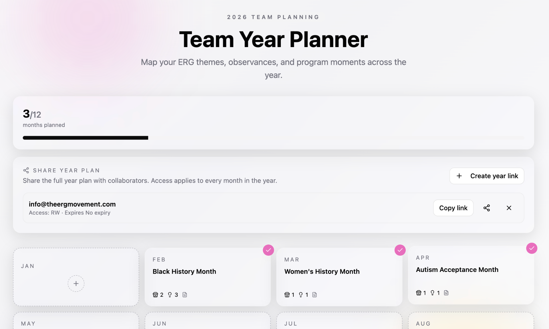 ERGs.io Team Year Planner